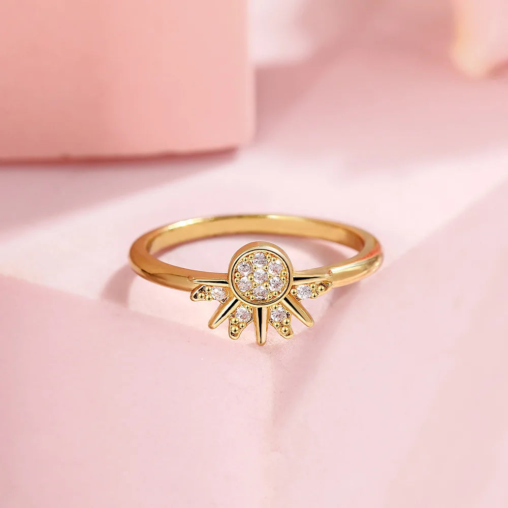 Sun & Moon Couple Ring Set — Sterling Silver