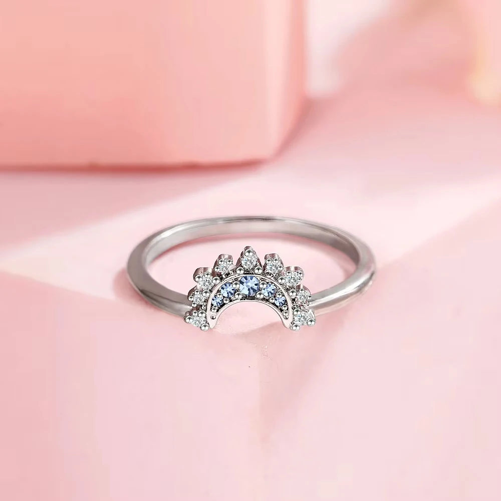 Sun & Moon Couple Ring Set — Sterling Silver